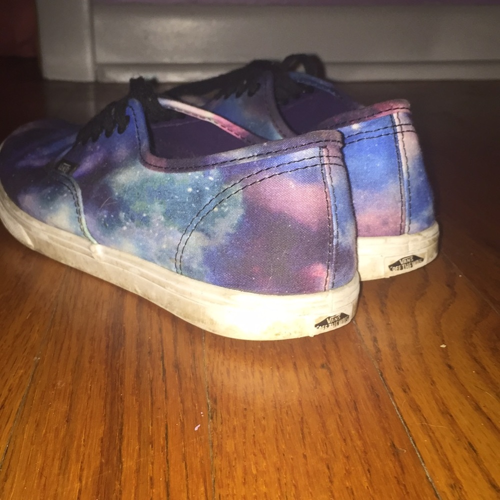 Blue galaxy vans women's